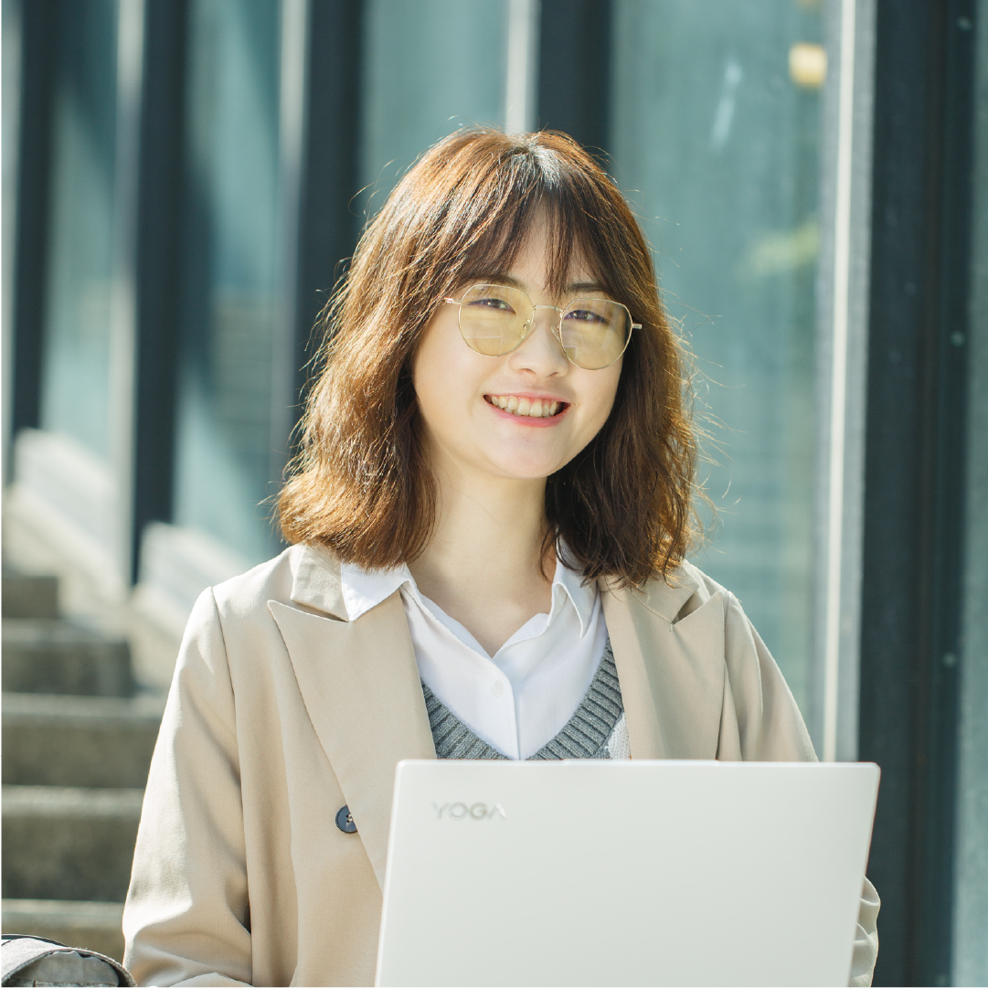 Student smiling