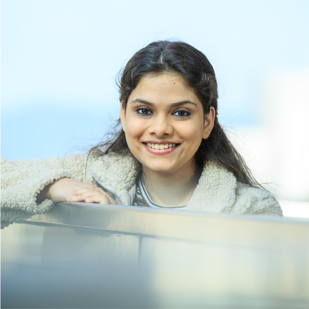 Student smiling