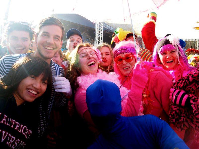 Students from different nationalities wearing colourful outfits