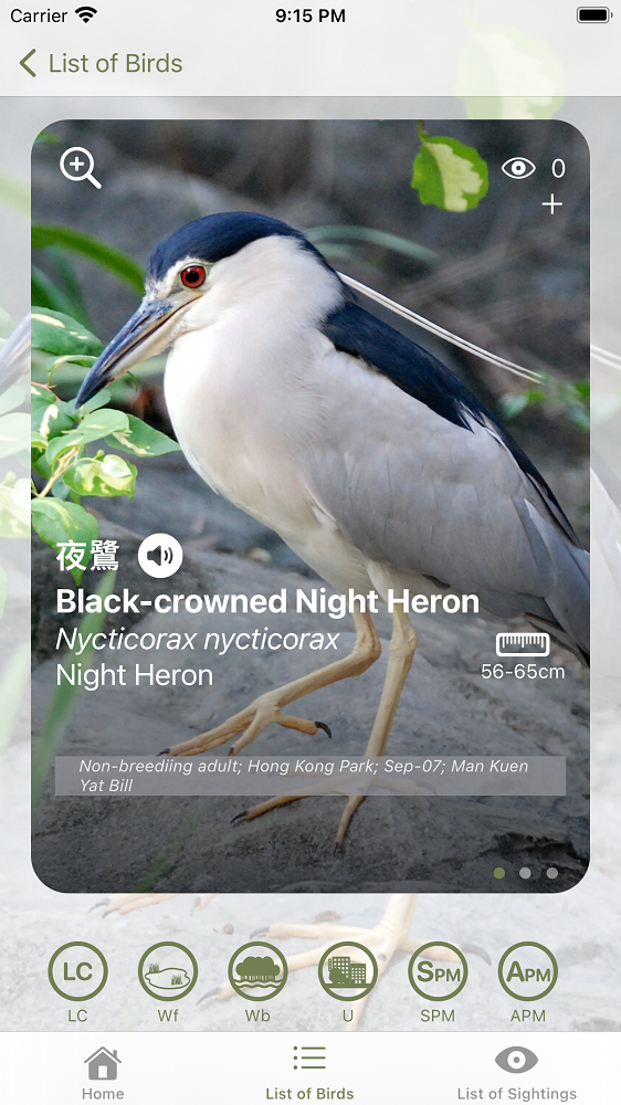 「HKBirds: Birds of Hong Kong」手机应用程式载有超过 240 种鸟类资料，涵盖香港大部分常见鸟类。 - 观鸟从平面屏幕到自然：香港大学生态学家和香港观鸟会共同开发“HKBirds：香港鸟类”观鸟应用程序