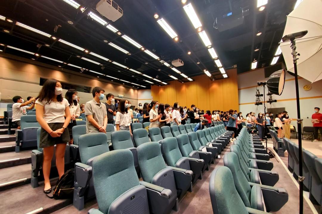 Students at a TASTER event in lecture hall
