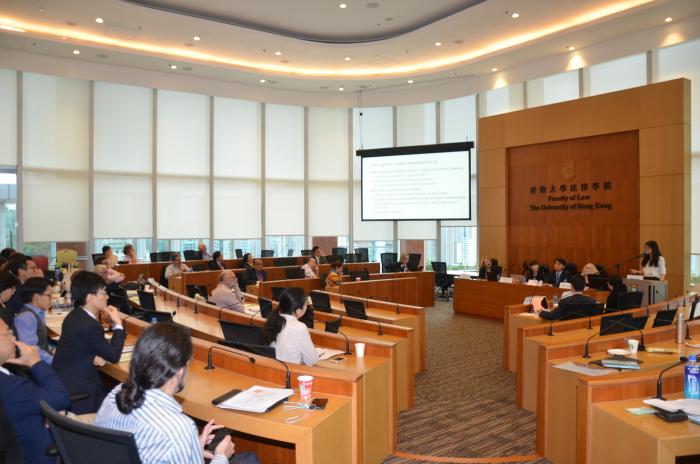 Students sitting in moot court