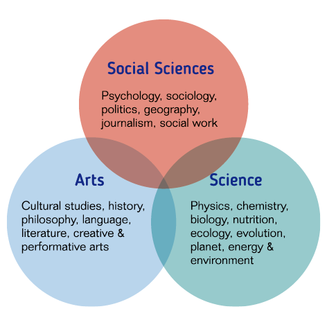 Infographic of Social Sciences, Arts and Science