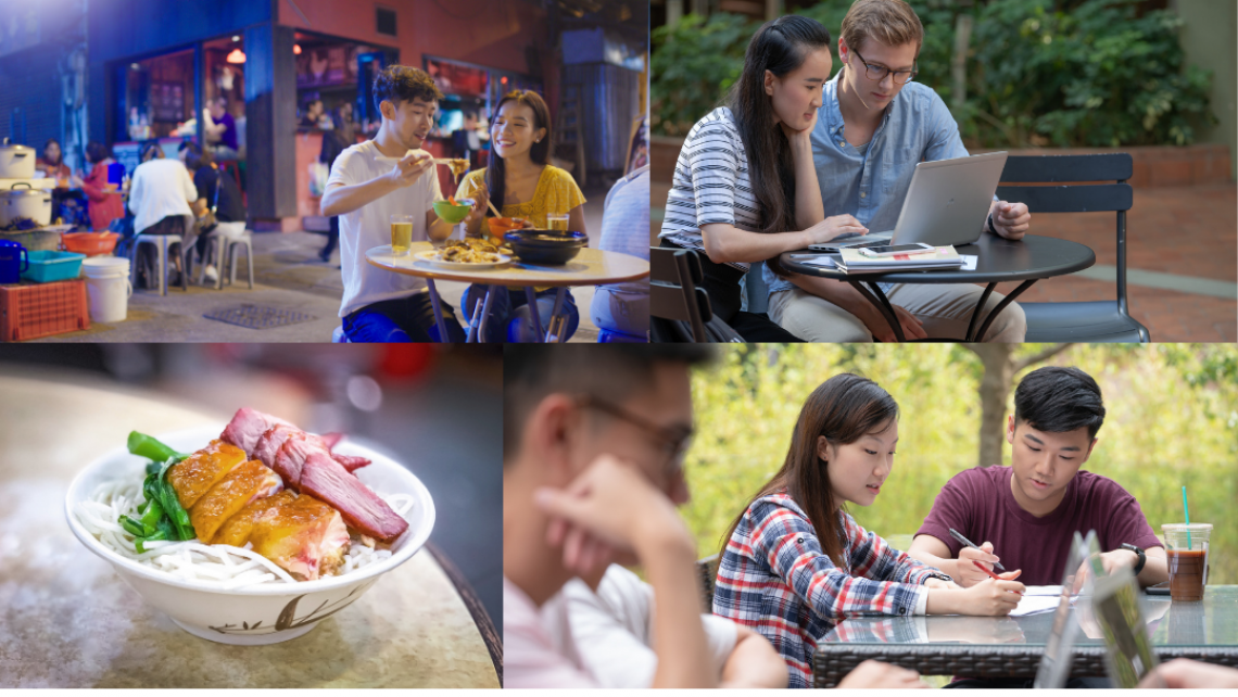 Collage of food in Hong Kong